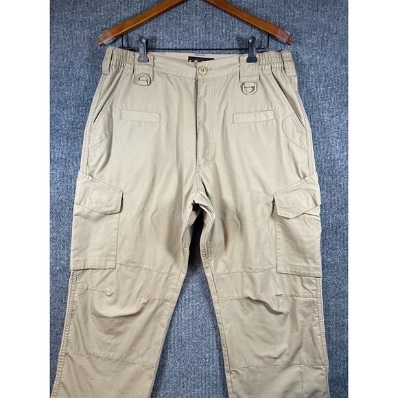 LA Police Gear Pants Mens 38 (34X30) Khaki Ripstop Tactical Basic Operator Cargo - Picture 2 of 13